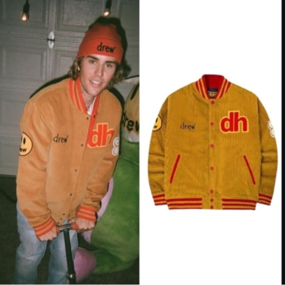 Drew House corduroy varsity jacket- Dijon colorway - Adult XS